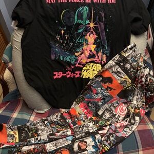 Old Navy Black Tee with White Logo